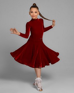 Girls Basic Dress velvet 002
